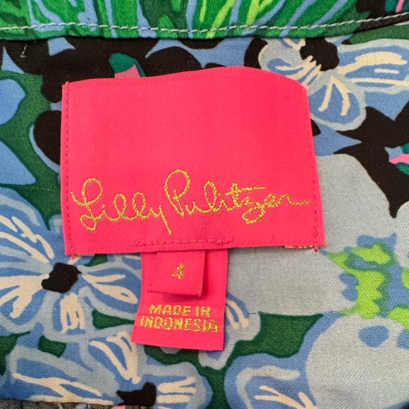 Lilly Pulitzer Sz 4 Loubella Smocked Midi Dress Multi Soiree All Day - Picture 16 of 16